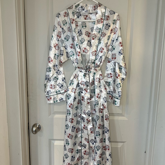 Kathryn Satin Alarm Clock Tie Robe, size Small - Picture 8 of 9